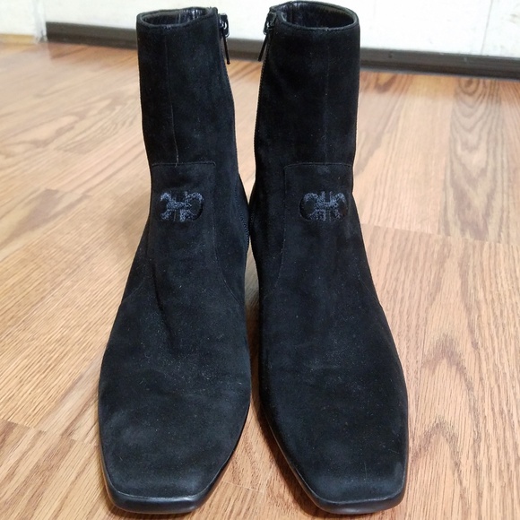 salvatore ferragamo suede boots